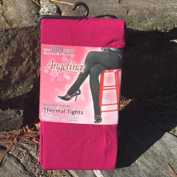Accessories - Berry Thermal Full Footed Tights
